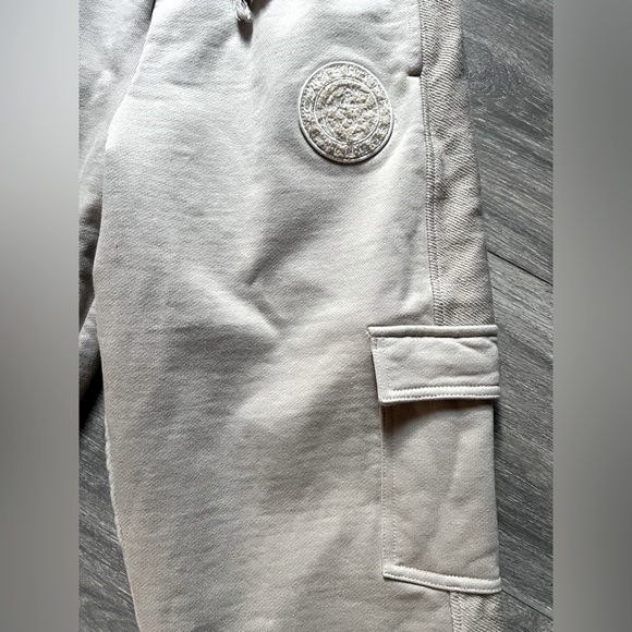 Gymshark legacy cargo joggers in washed stone brown 100% cotton size XS - Picture 8 of 11